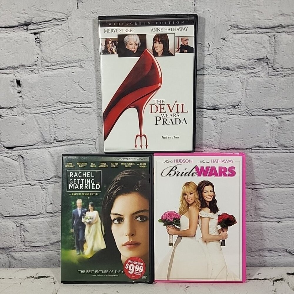 Anne Hathaway Movies DVD Lot Devil Wears Prada Bride Wars Rachel Getting Married